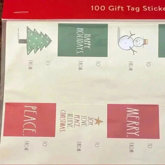 (2) PACKS OF GIFT TAG STICKERS. 100 per pack (200 TOTAL) - NEW Rae Dunn - Picture 10 of 13